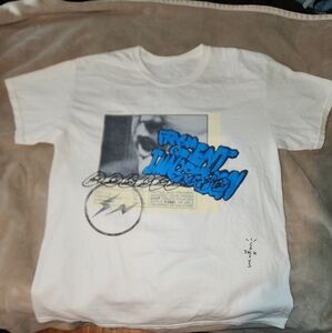 Cactus Jack Graphic White T-Shirt Size Medium